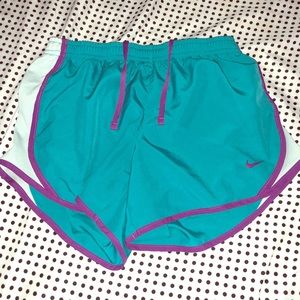 Blue and purple Nike shorts; perfect condition